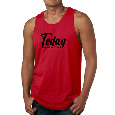 Mens Fitness Tank Top Graphic T-shirt Today Is a Good Day Black - Mens | Tank