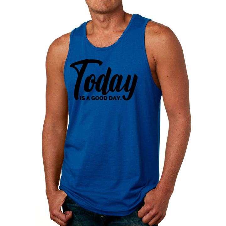 Mens Fitness Tank Top Graphic T-shirt Today is a Good Day Black - Mens | Tank