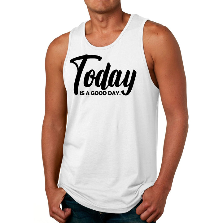 Mens Fitness Tank Top Graphic T-shirt Today is a Good Day Black - Mens | Tank