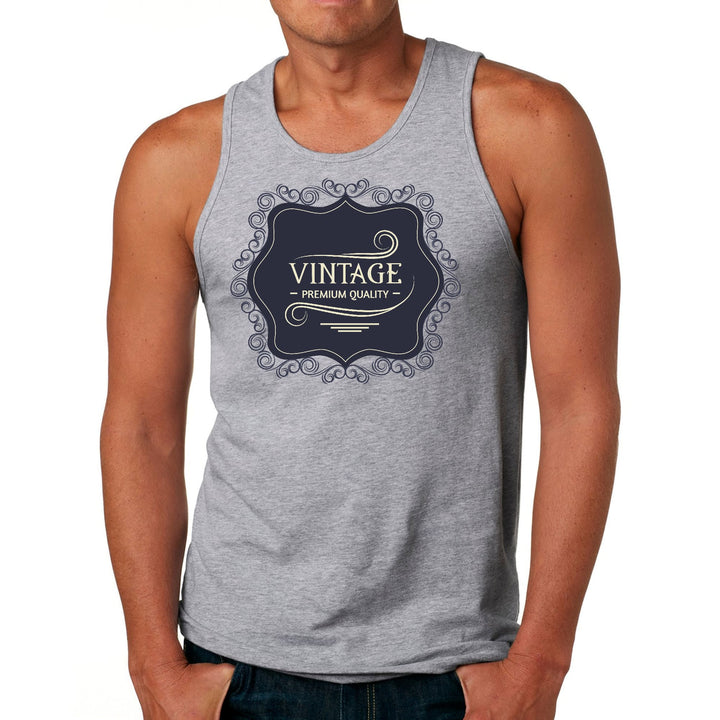 Mens Fitness Tank Top Graphic T-shirt Vintage Premium Quality Black - Mens/Tank