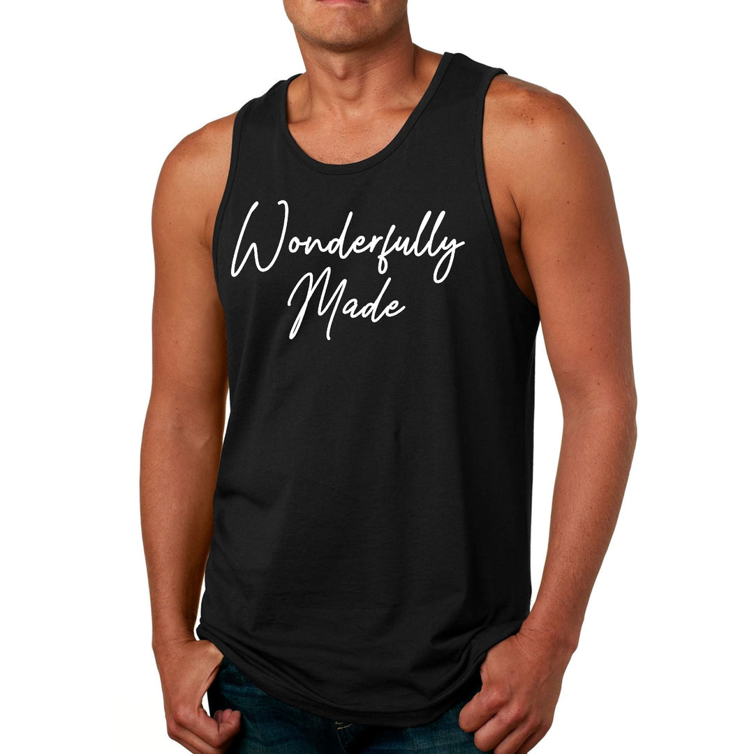 Mens Fitness Tank Top Graphic T-shirt Wonderfully Made - Mens | Tank Tops