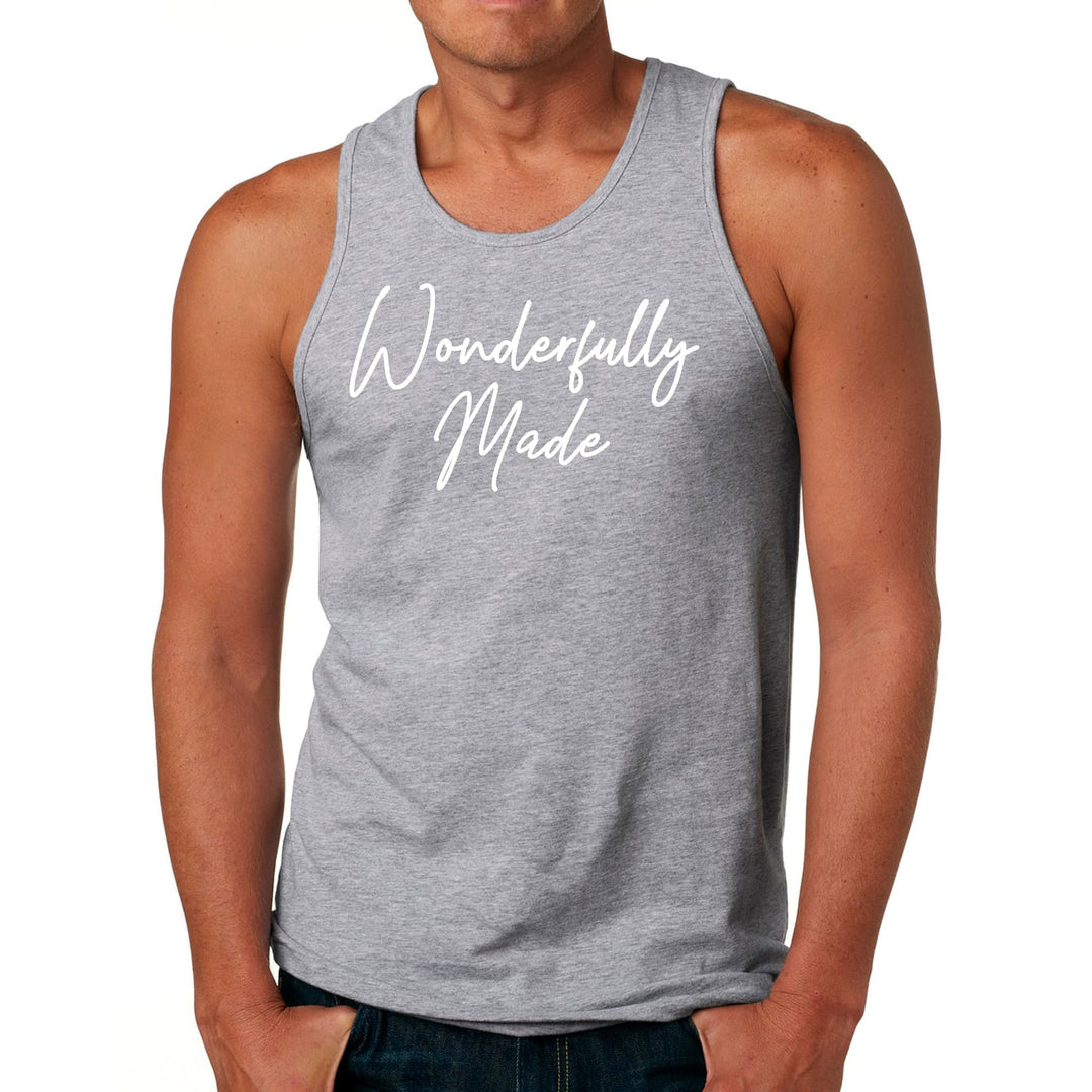 Mens Fitness Tank Top Graphic T-shirt Wonderfully Made - Mens | Tank Tops