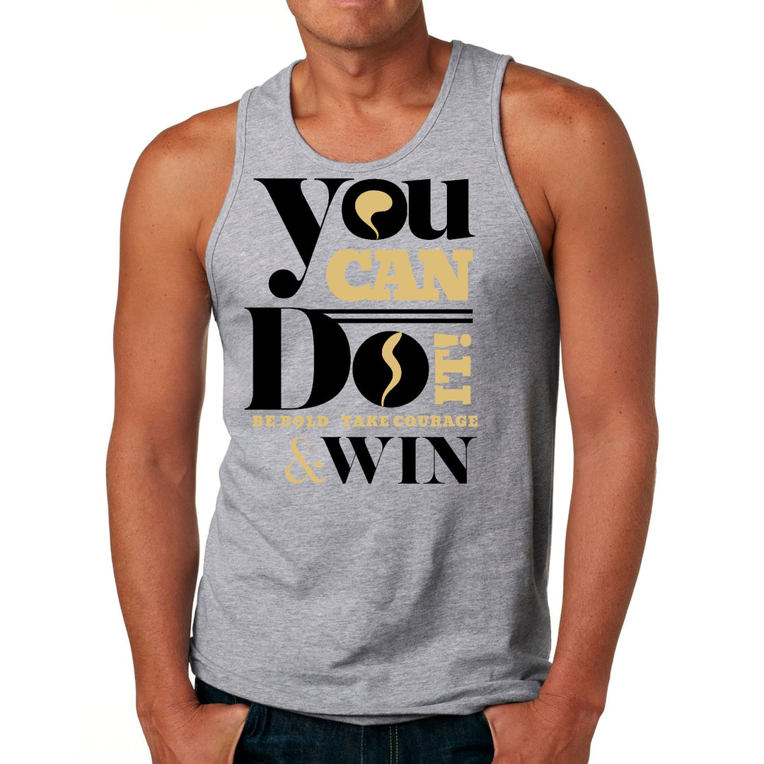 Mens Fitness Tank Top Graphic T-shirt you can do it be Bold Take - Mens | Tank