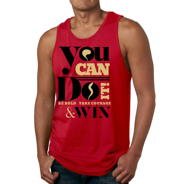 Mens Fitness Tank Top Graphic T-shirt you can do it be Bold Take - Mens | Tank