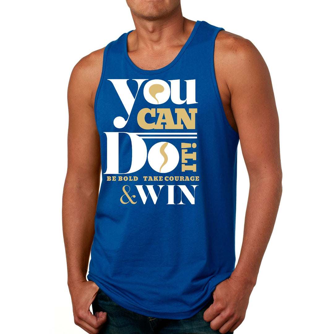 Mens Fitness Tank Top Graphic T-shirt you can do it - be Bold Take - Mens