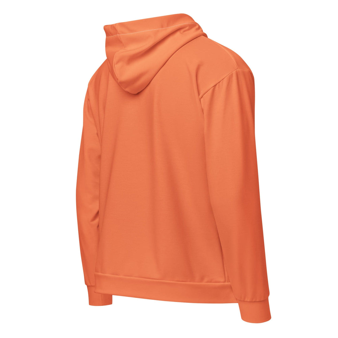 Mens Full Zip Graphic Hoodie Coral Orange Red