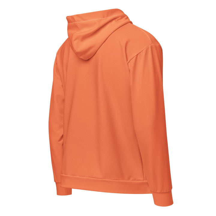 Mens Full Zip Graphic Hoodie Coral Orange Red