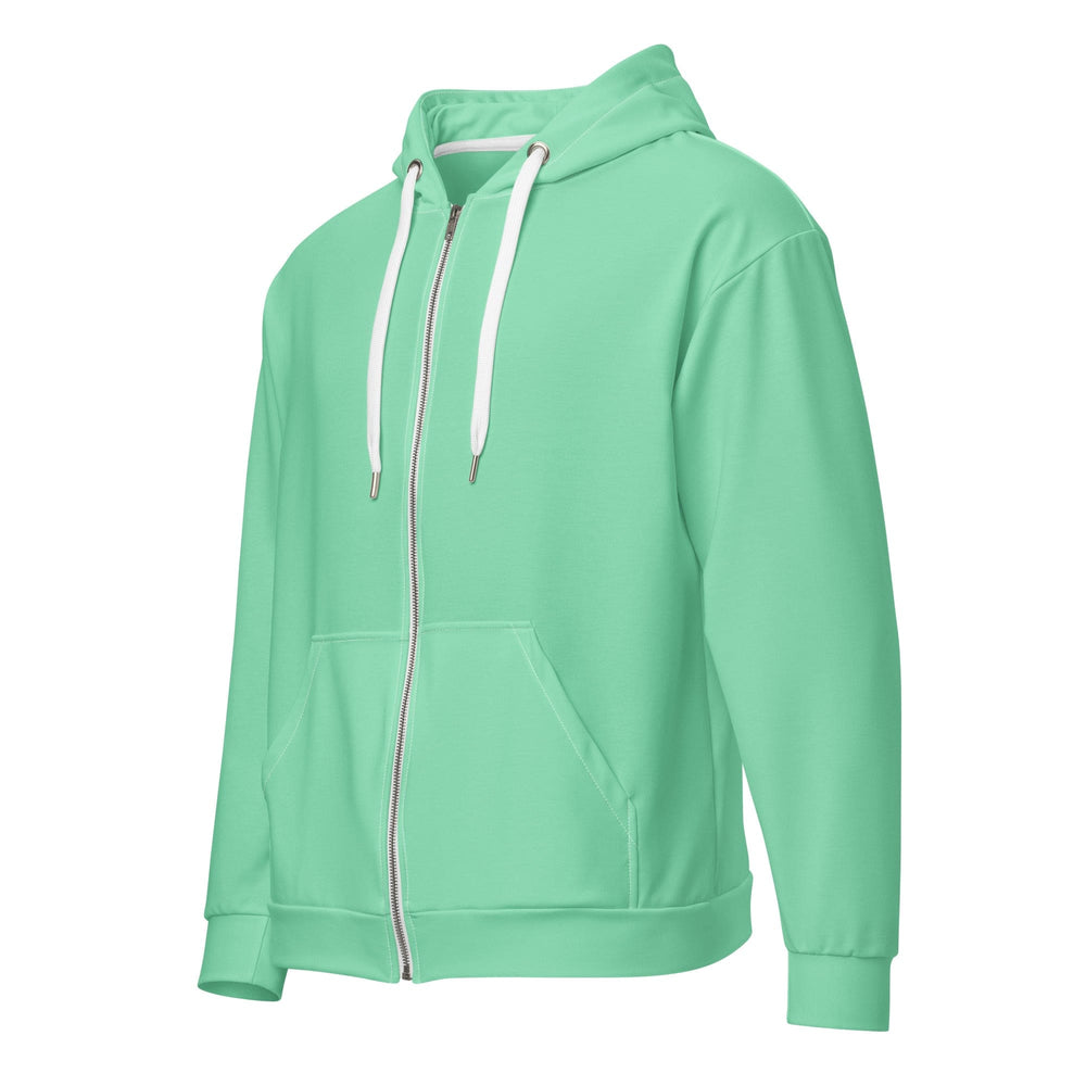 Mens Full Zip Graphic Hoodie Seafoam Green