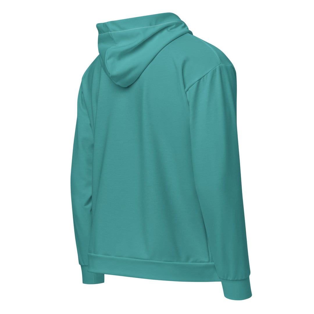 Mens Full Zip Graphic Hoodie - Teal Green - Mens/Hoodies/Zip Front/AOP