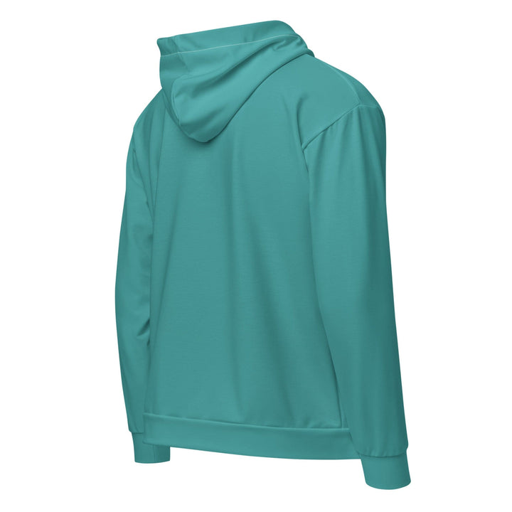 Mens Full Zip Graphic Hoodie Teal Green