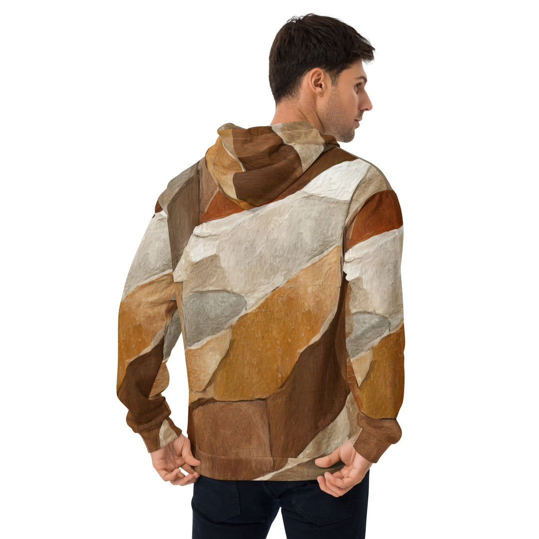 Mens Graphic Hoodie Abstract Stone Print