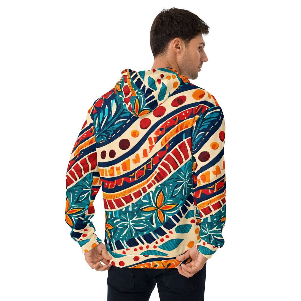 Mens Graphic Hoodie Boho Floral Print