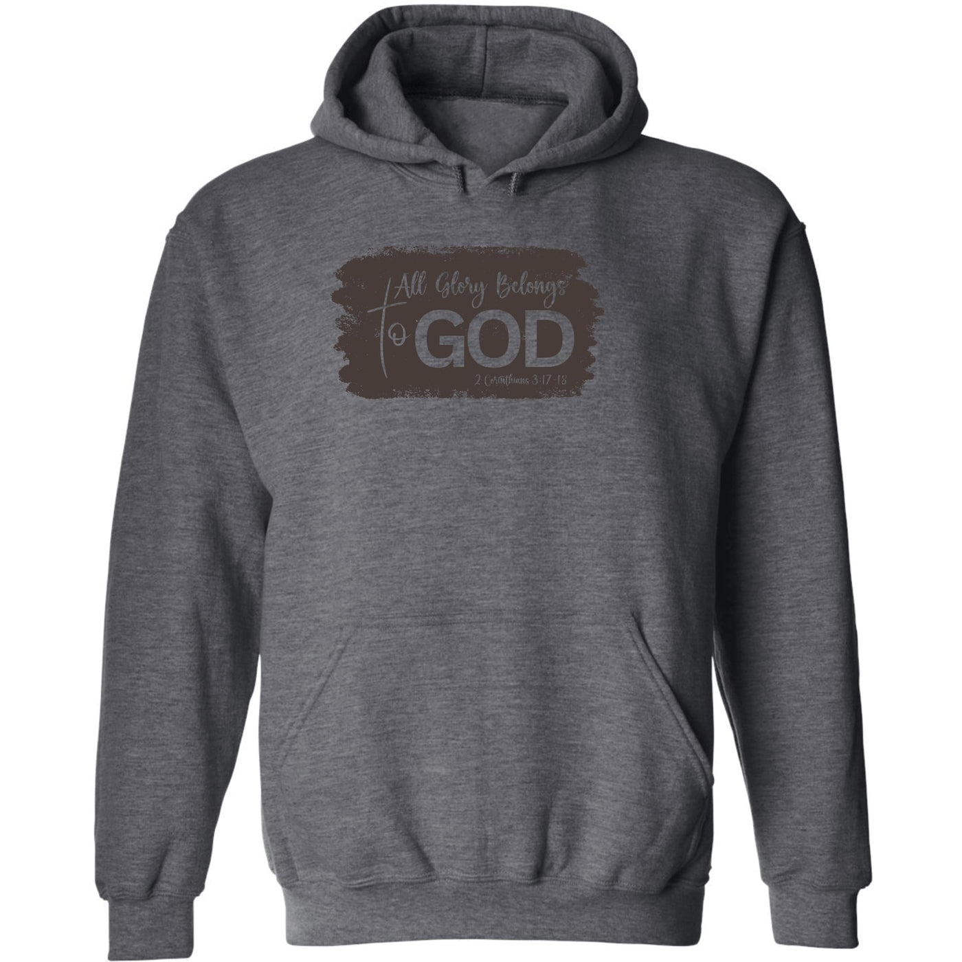 Mens Graphic Hoodie All Glory Belongs To God Brown - Unisex | Hoodies