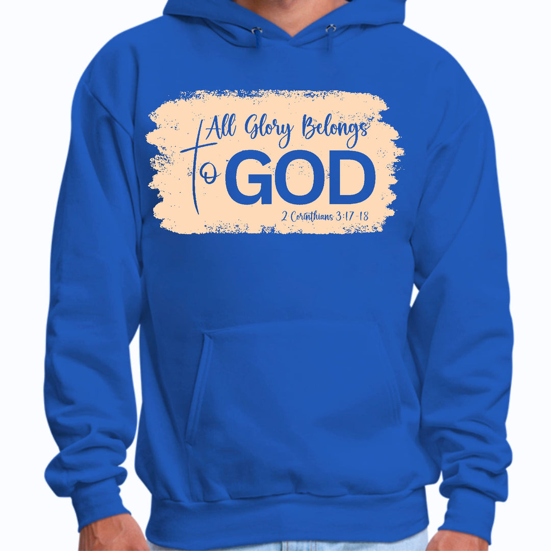 Mens Graphic Hoodie All Glory Belongs to God Christian Illustration - Unisex