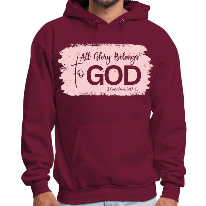 Mens Graphic Hoodie All Glory Belongs to God Christian Illustration - Unisex