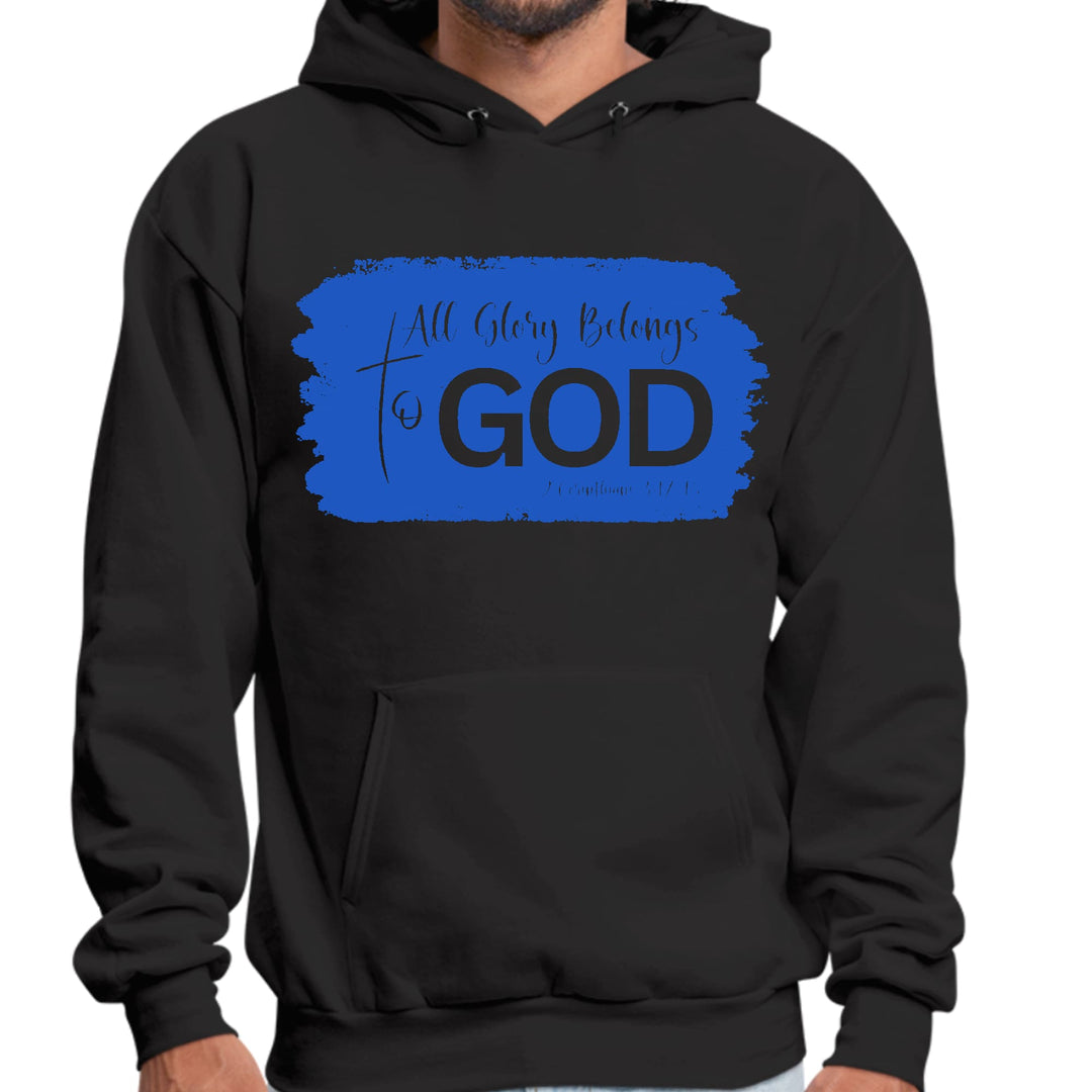 Mens Graphic Hoodie All Glory Belongs to God Christian Illustration - Unisex