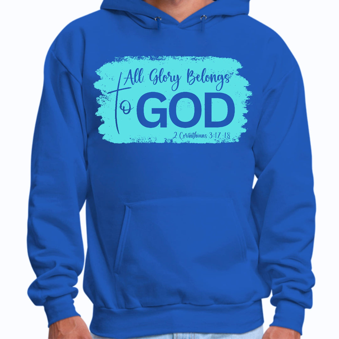 Mens Graphic Hoodie All Glory Belongs to God Christian Illustration - Unisex