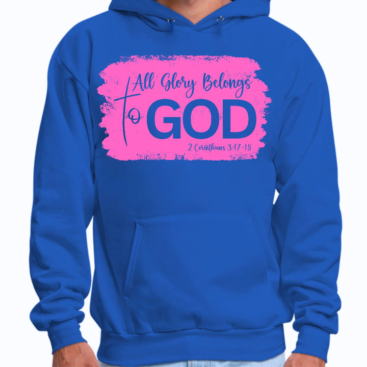 Mens Graphic Hoodie All Glory Belongs to God Christian Illustration - Unisex