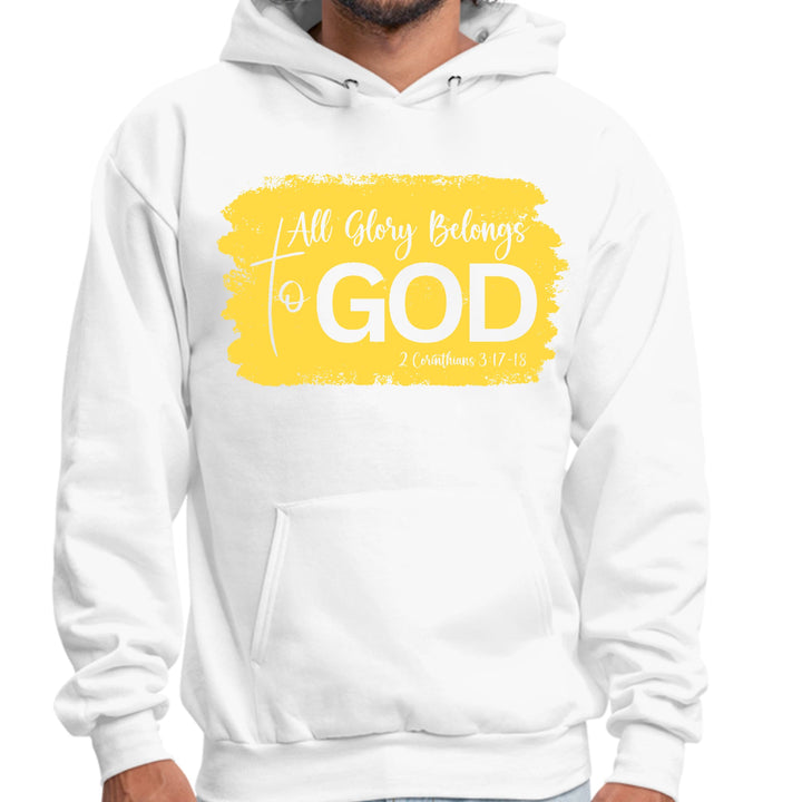 Mens Graphic Hoodie All Glory Belongs to God Christian Illustration - Unisex