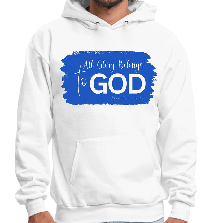 Mens Graphic Hoodie All Glory Belongs to God Christian Illustration - Unisex