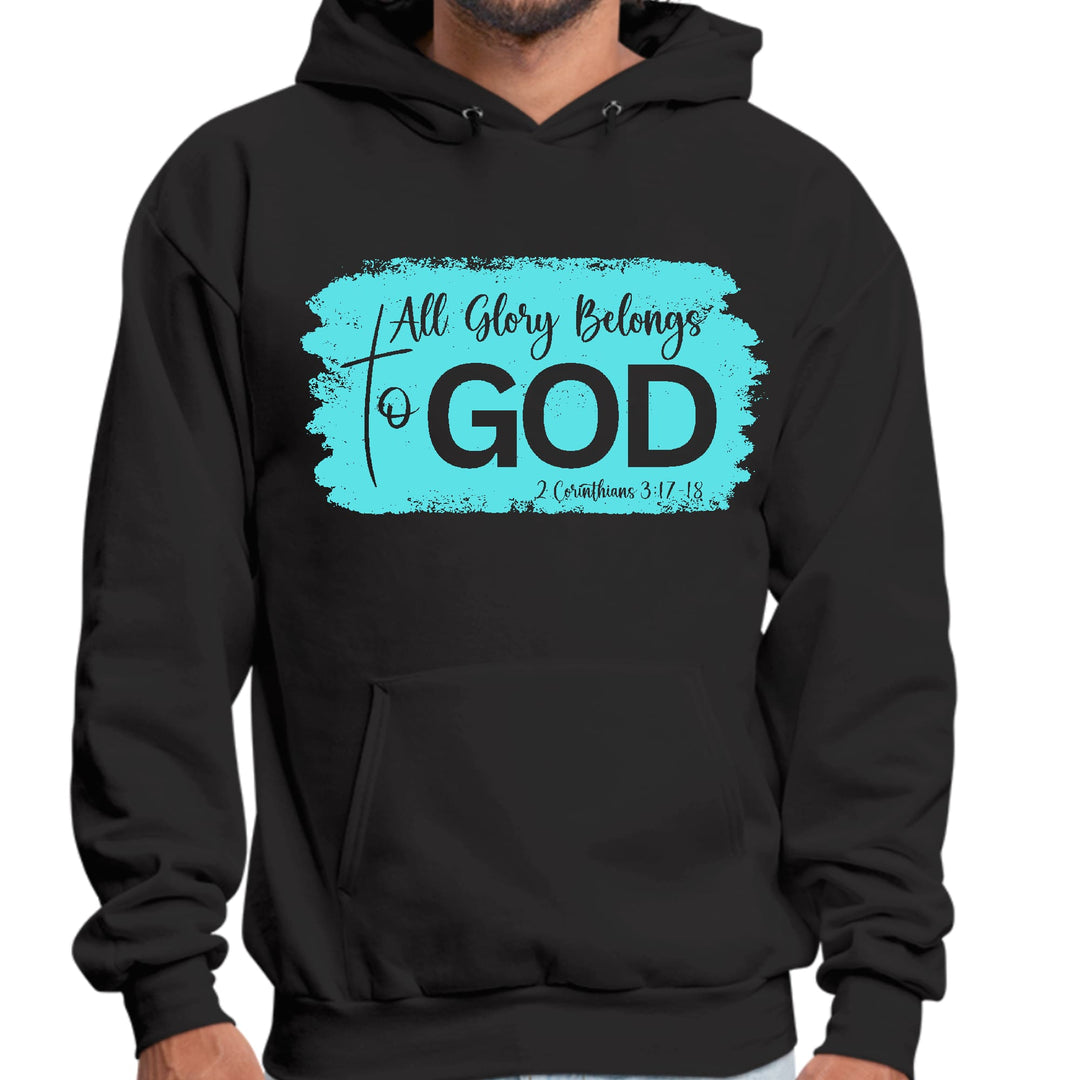 Mens Graphic Hoodie All Glory Belongs to God Christian Illustration - Unisex