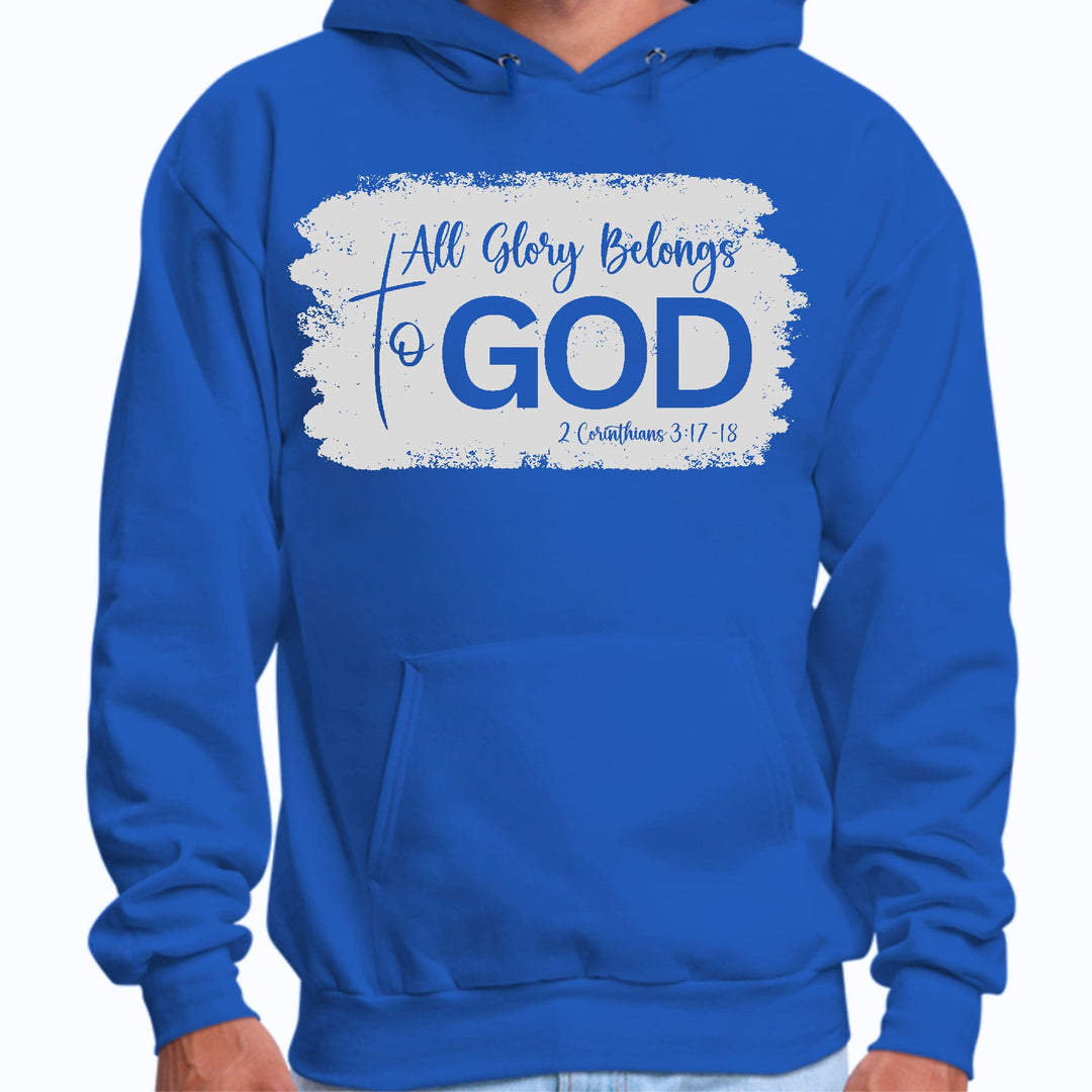 Mens Graphic Hoodie All Glory Belongs to God Christian Illustration - Unisex