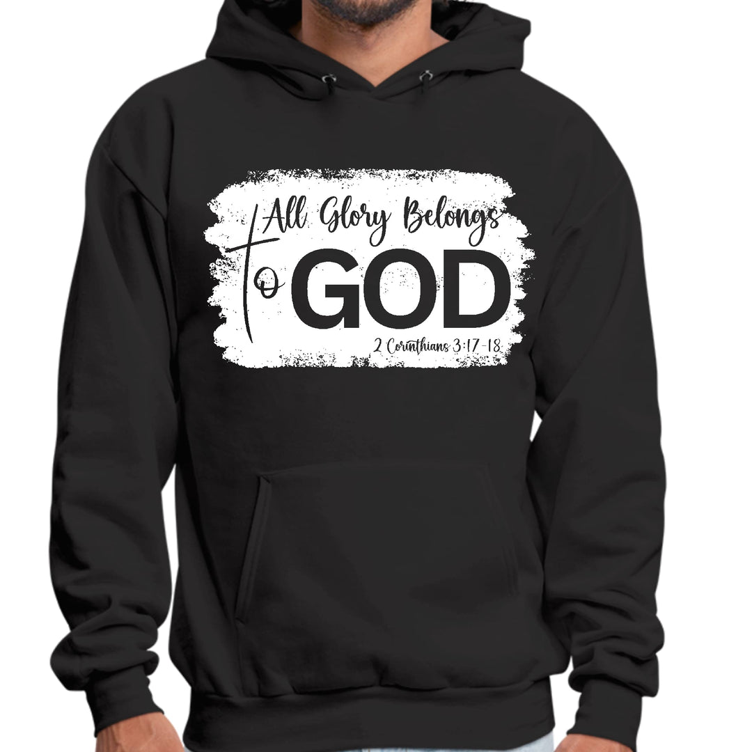 Mens Graphic Hoodie All Glory Belongs to God Christian Illustration - Unisex