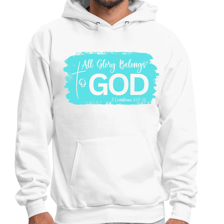 Mens Graphic Hoodie All Glory Belongs to God Christian Illustration - Unisex