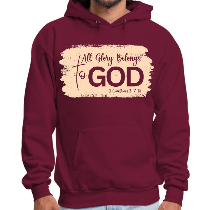 Mens Graphic Hoodie All Glory Belongs to God Christian Illustration - Unisex