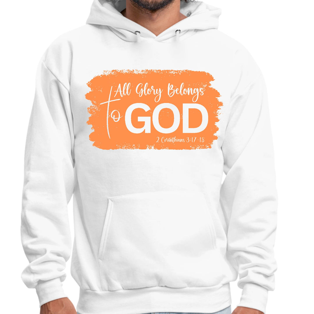 Mens Graphic Hoodie All Glory Belongs to God Christian Illustration - Unisex