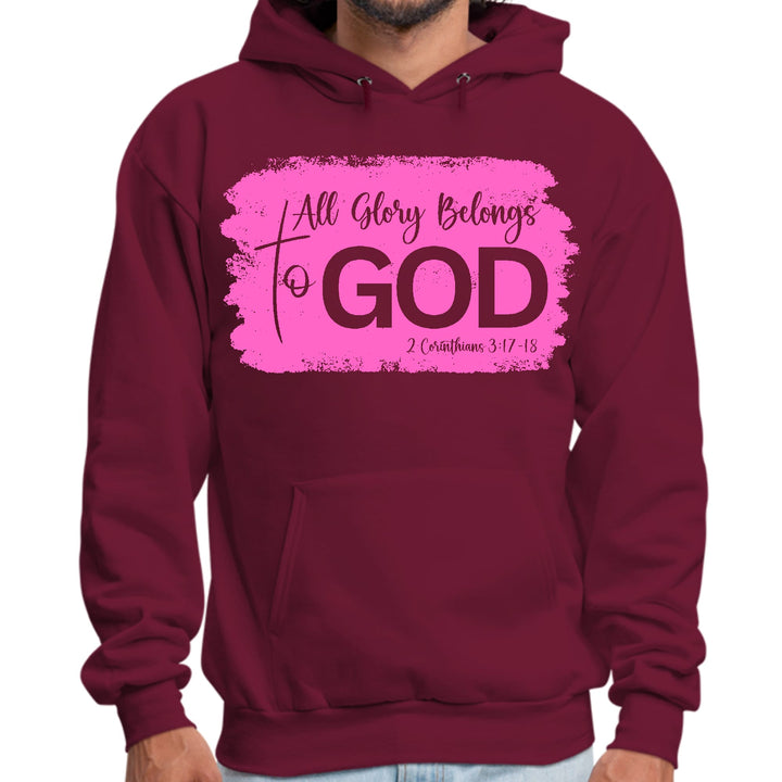 Mens Graphic Hoodie All Glory Belongs to God Christian Illustration - Unisex