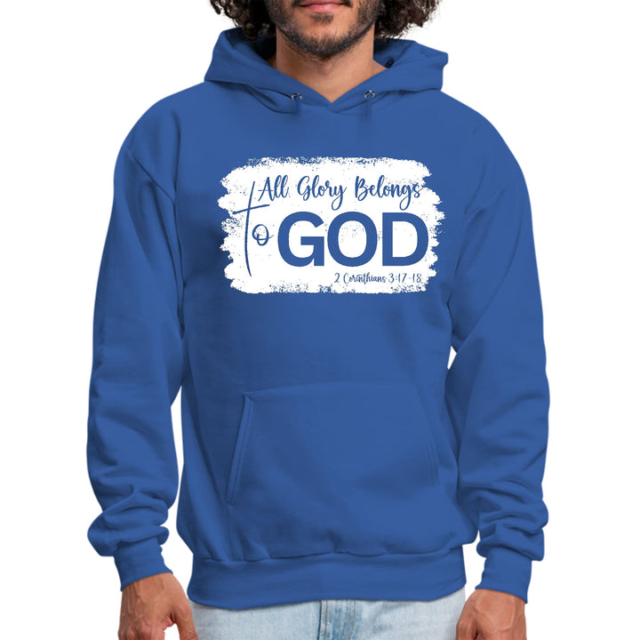Mens Graphic Hoodie All Glory Belongs To God Christian Illustration - Unisex