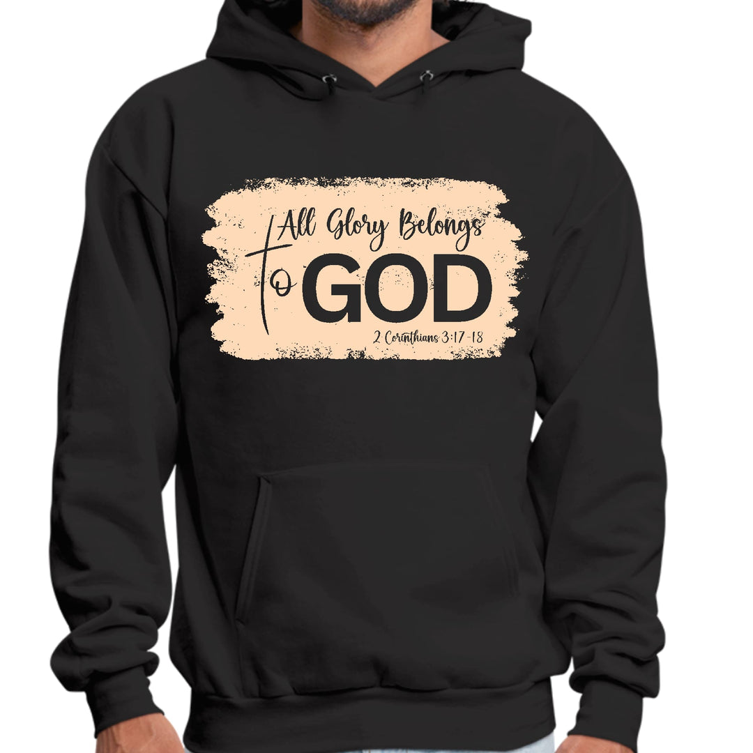 Mens Graphic Hoodie All Glory Belongs to God Christian Illustration - Unisex