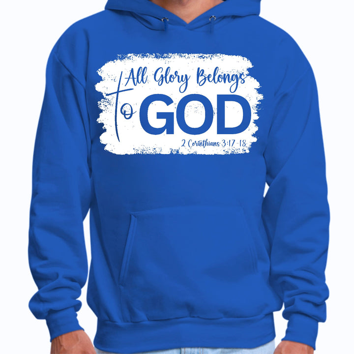 Mens Graphic Hoodie All Glory Belongs to God Christian Illustration - Unisex