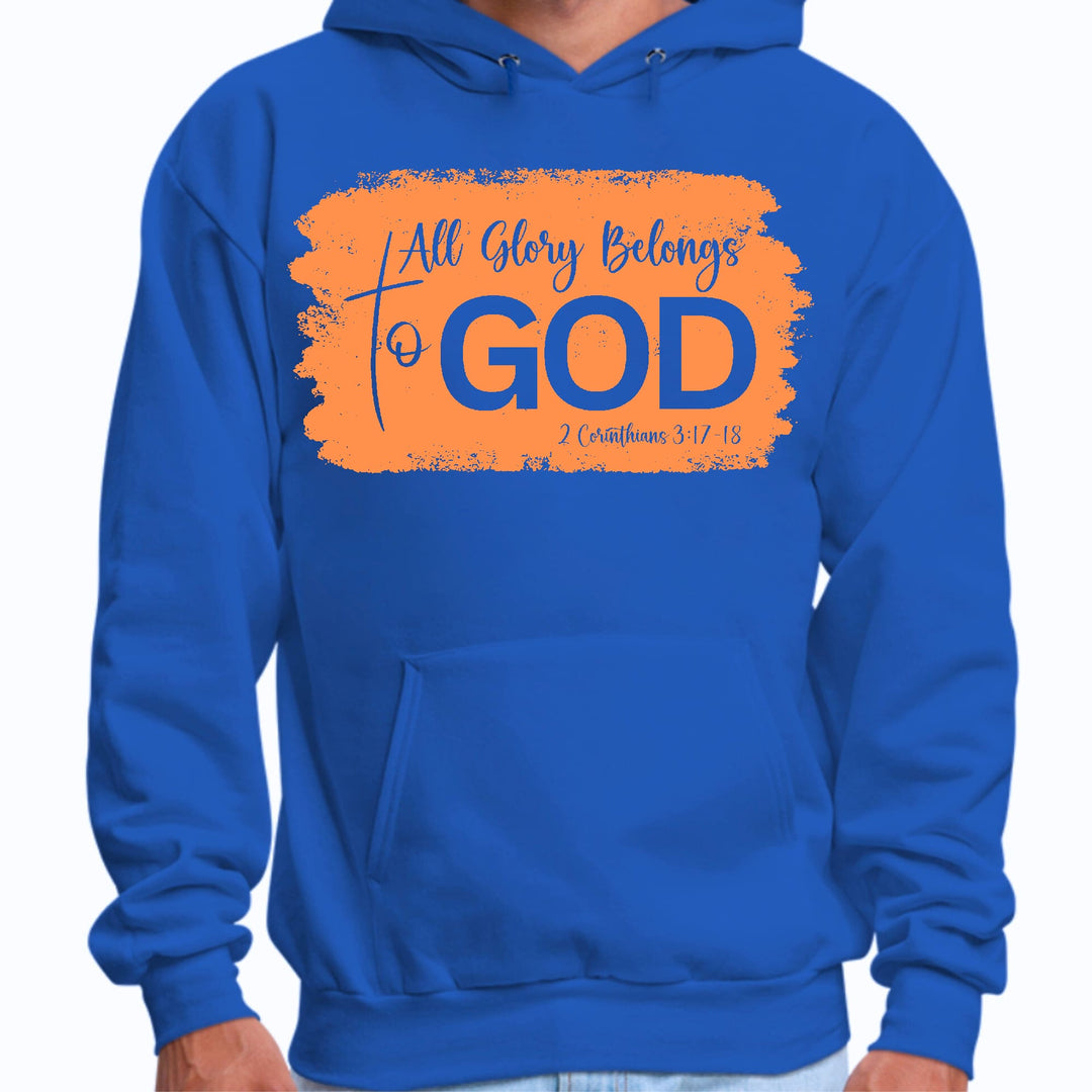 Mens Graphic Hoodie All Glory Belongs to God Christian Illustration - Unisex