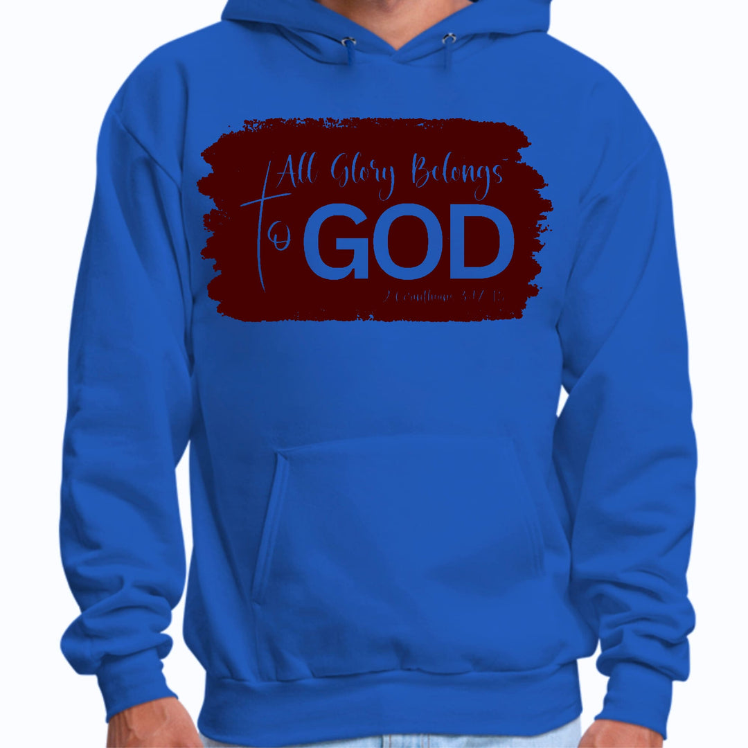 Mens Graphic Hoodie All Glory Belongs to God Christian Illustration - Unisex