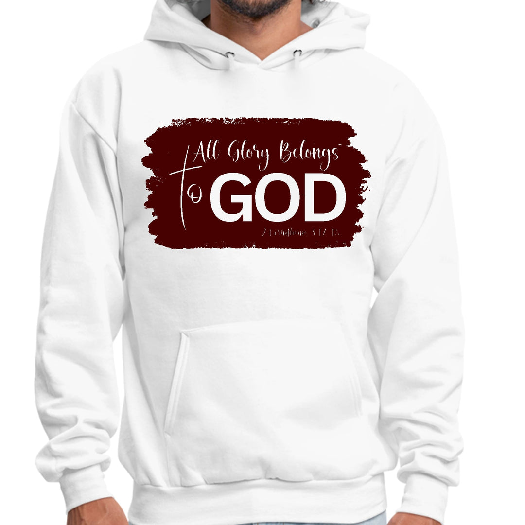 Mens Graphic Hoodie All Glory Belongs to God Christian Illustration - Unisex