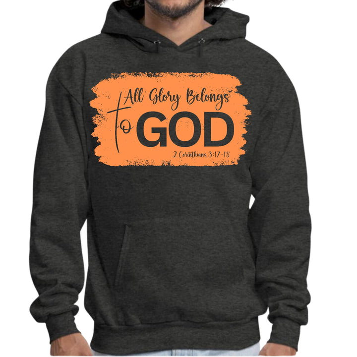 Mens Graphic Hoodie All Glory Belongs to God Christian Illustration - Unisex