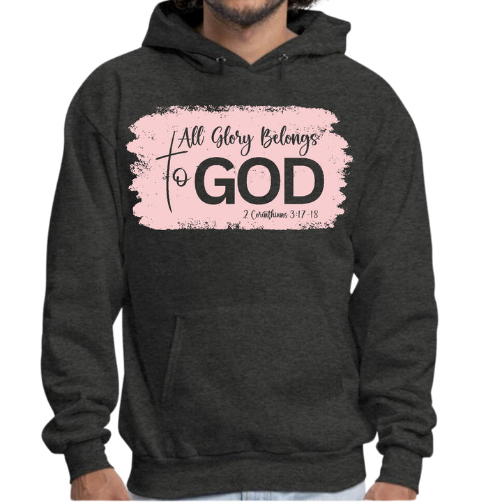 Mens Graphic Hoodie All Glory Belongs to God Christian Illustration - Unisex