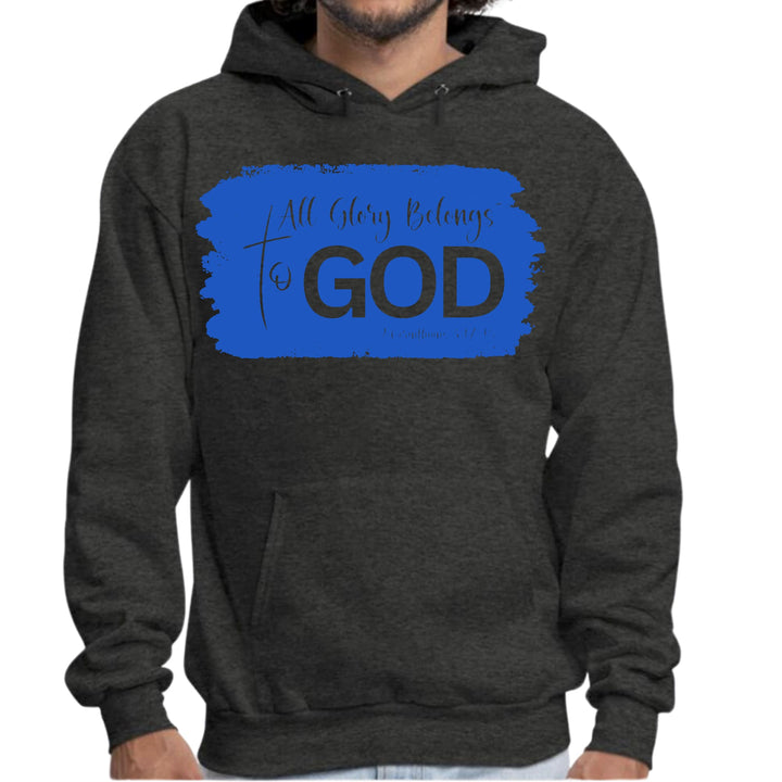 Mens Graphic Hoodie All Glory Belongs to God Christian Illustration - Unisex