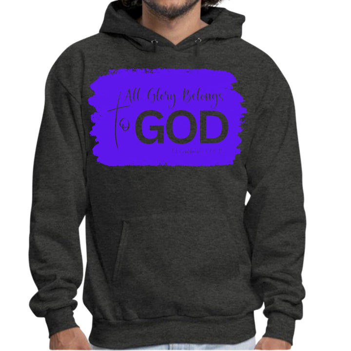 Mens Graphic Hoodie All Glory Belongs to God Christian Illustration - Unisex