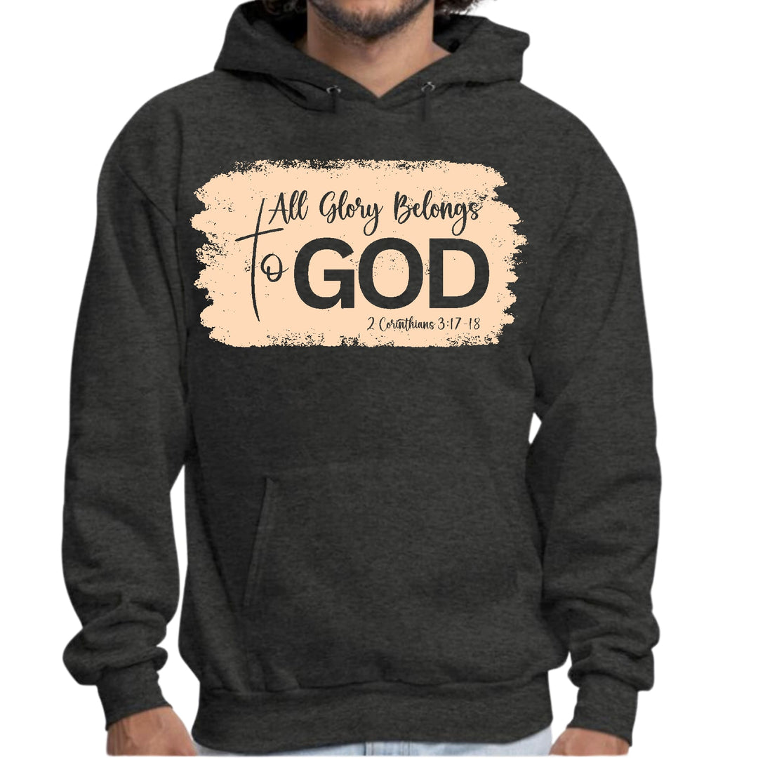 Mens Graphic Hoodie All Glory Belongs to God Christian Illustration - Unisex