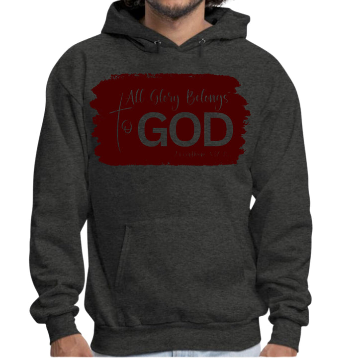 Mens Graphic Hoodie All Glory Belongs to God Christian Illustration - Unisex