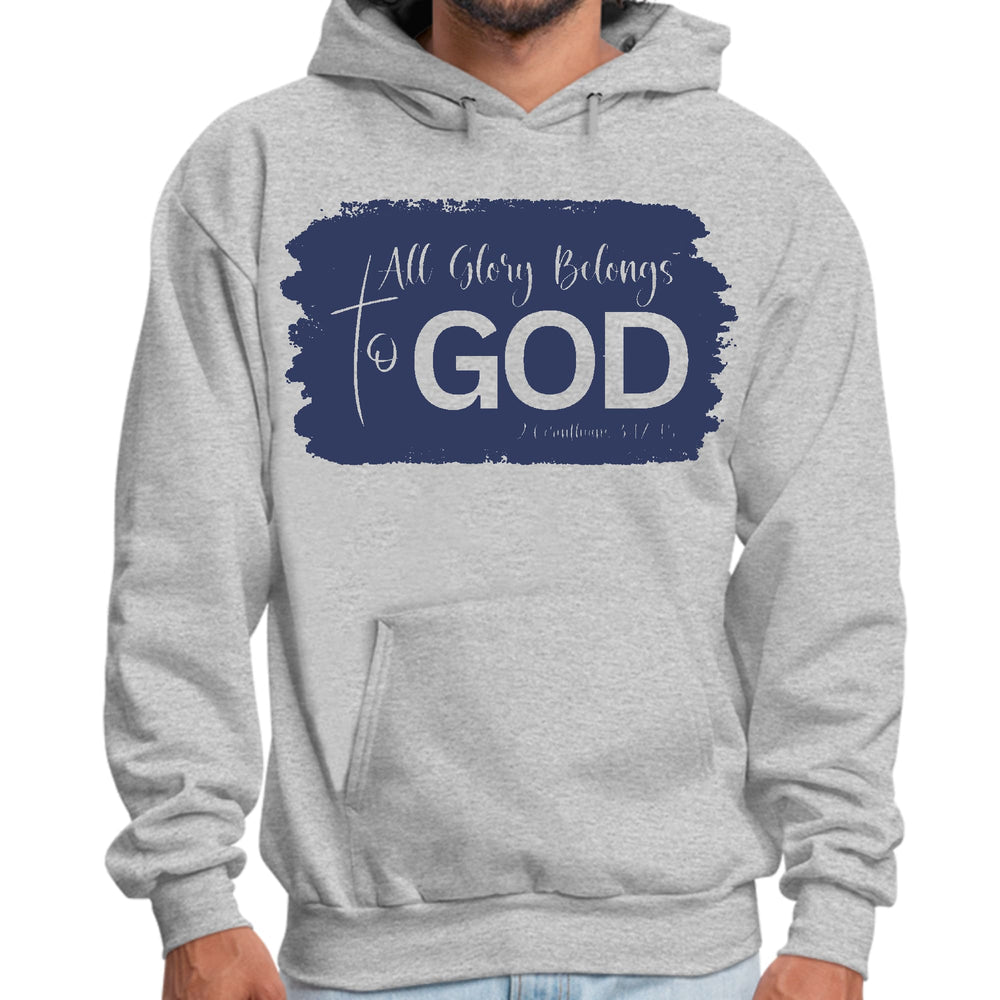 Mens Graphic Hoodie All Glory Belongs to God Christian Illustration - Unisex