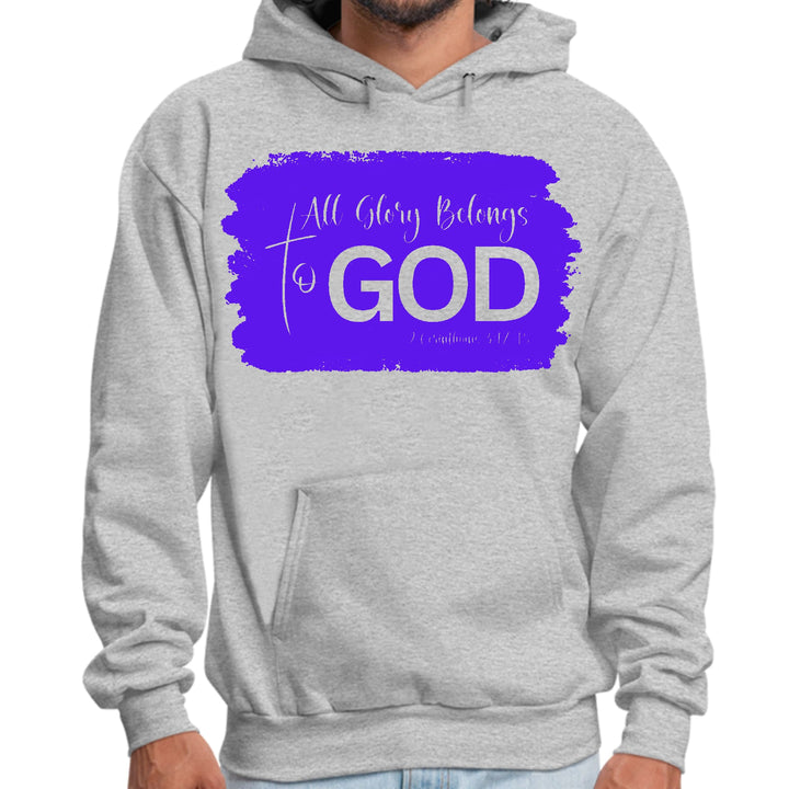 Mens Graphic Hoodie All Glory Belongs to God Christian Illustration - Unisex