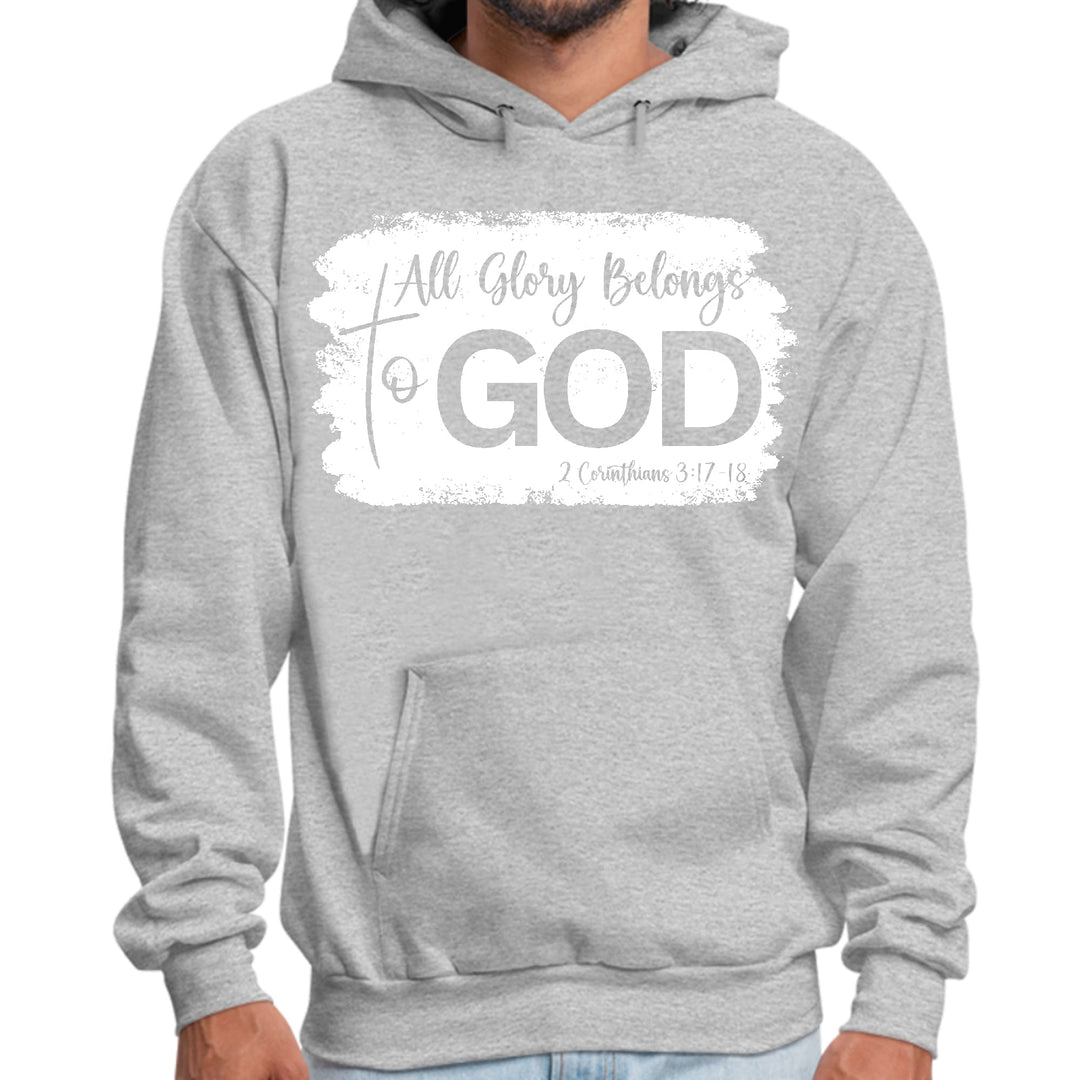 Mens Graphic Hoodie All Glory Belongs to God Christian Illustration - Unisex