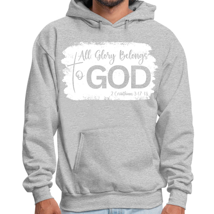 Mens Graphic Hoodie All Glory Belongs to God Christian Illustration - Unisex