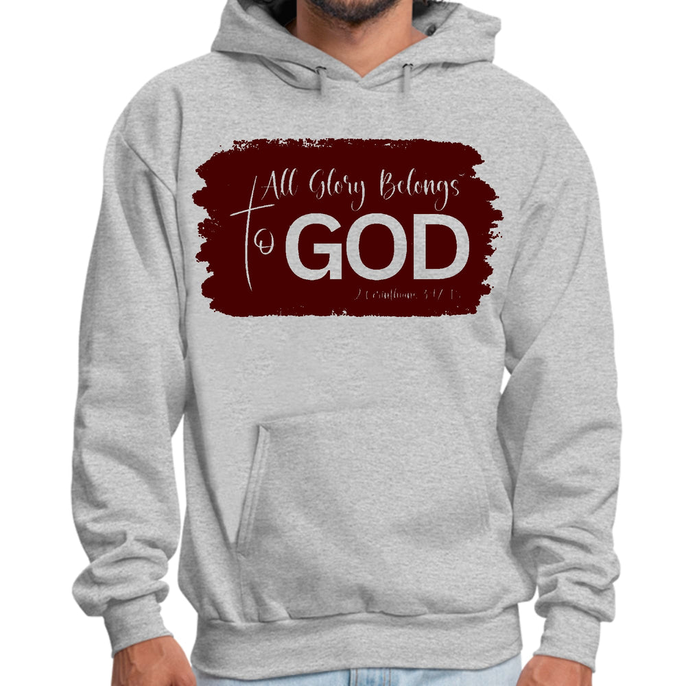 Mens Graphic Hoodie All Glory Belongs to God Christian Illustration - Unisex