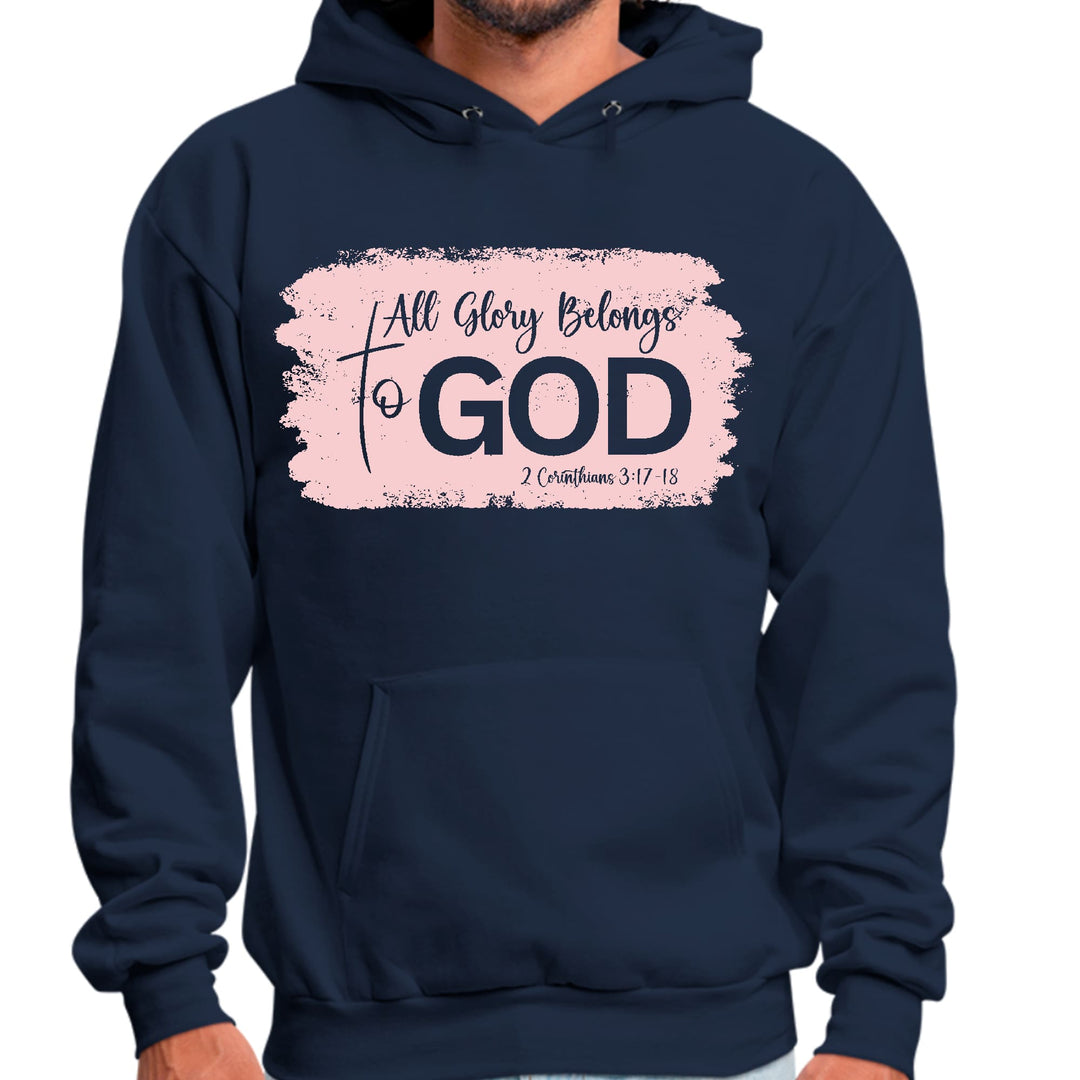 Mens Graphic Hoodie All Glory Belongs to God Christian Illustration - Unisex