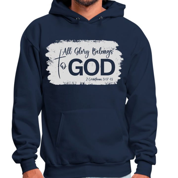 Mens Graphic Hoodie All Glory Belongs to God Christian Illustration - Unisex